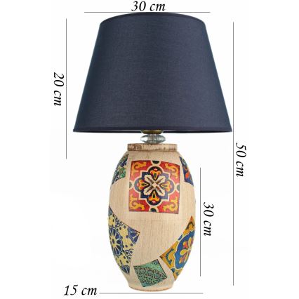 RAMZES Stalo lempa 1xE27/40W/230V mėlyna/bežinė