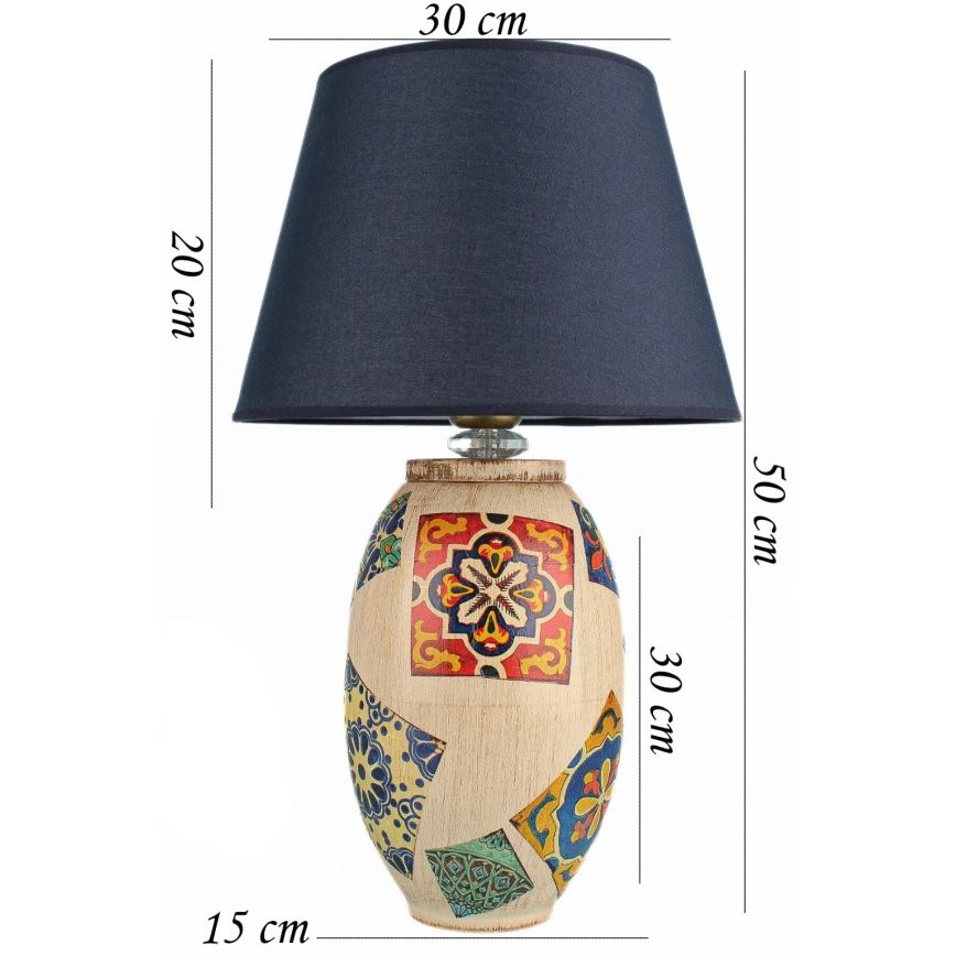 RAMZES Stalo lempa 1xE27/40W/230V mėlyna/bežinė