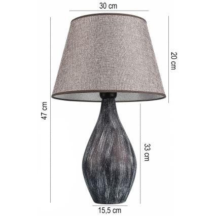 RAMZES stalo lemputė 1xE27/40W/230V pilka