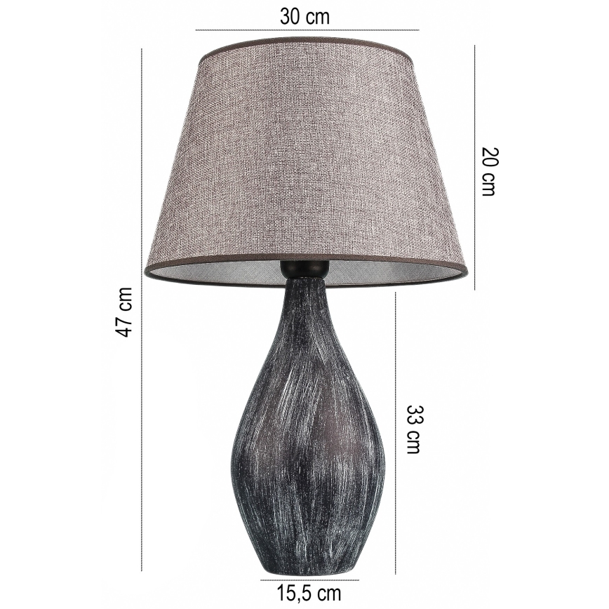 RAMZES stalo lemputė 1xE27/40W/230V pilka