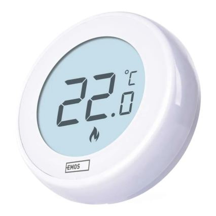 Rankinis kambarinis termostatas 230V/6A 2xAA baltas