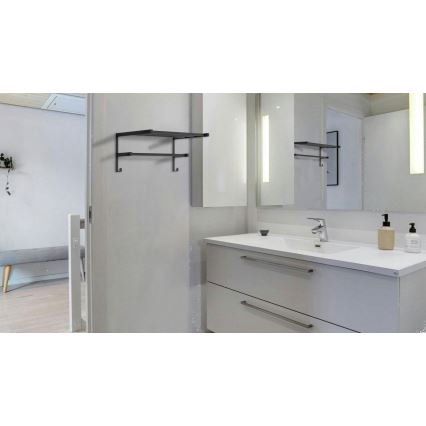 Rankšluosčių džiovintuvas ant vonios radiatoriaus HF SHEFFIELD 52x25,6 cm juodas