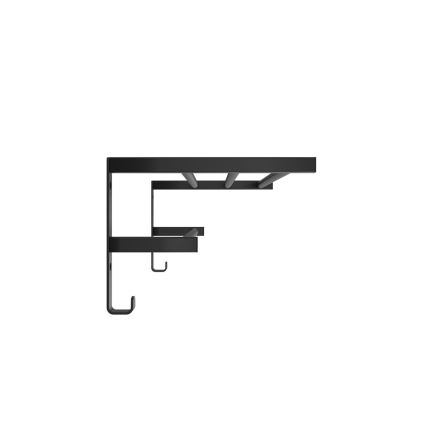 Rankšluosčių džiovintuvas ant vonios radiatoriaus HF SHEFFIELD 52x25,6 cm juodas