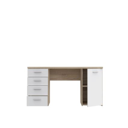 Rašomasis stalas ARENO baltas/sonoma ąžuolas