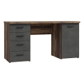 Rašomasis stalas ARENO – rudos ir grafito spalvos