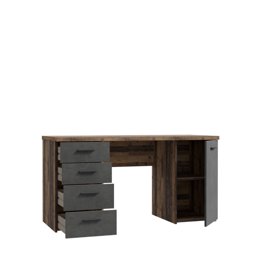 Rašomasis stalas ARENO – rudos ir grafito spalvos