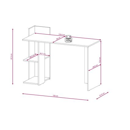 Rašomasis stalas MARLO ąžuolas artisan/antracitas
