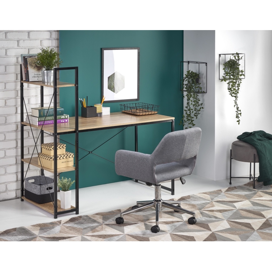 Rašomasis stalas SERENOR juodas/sonoma ąžuolas