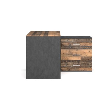 Rašomasis stalas su stalčiais ir universaliu kampu (dešinė/kairė) JULES ruda/juoda