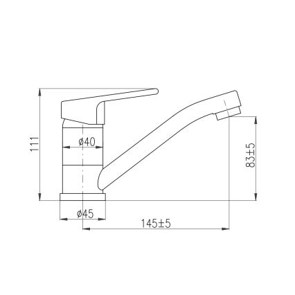RAV Slezák CO115.0 - praustuvo maišytuvas COLORADO 11,1 cm blizgus chromas