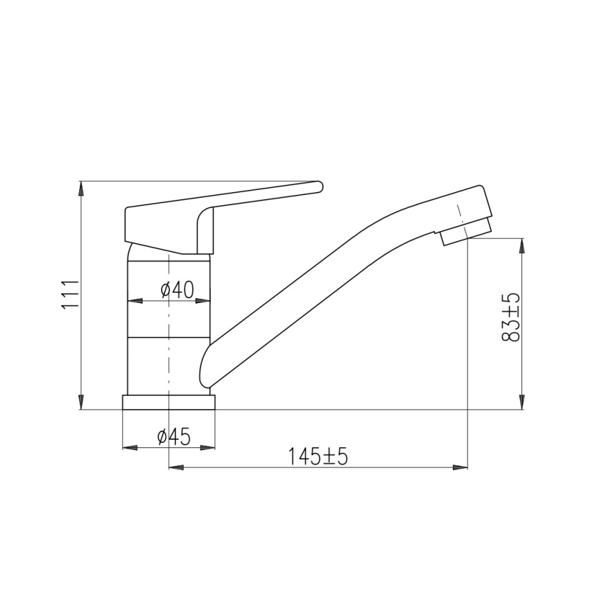 RAV Slezák CO115.0 - praustuvo maišytuvas COLORADO 11,1 cm blizgus chromas
