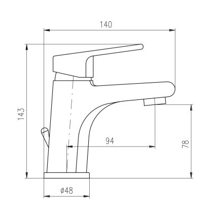 RAV Slezák CO127.0 - Praustuvo maišytuvas + nutekėjimo vožtuvas COLORADO 14,3 cm blizgus chromas