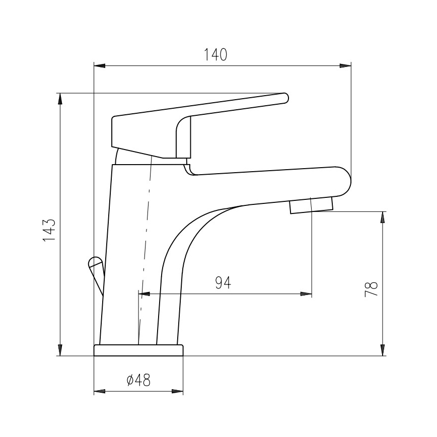 RAV Slezák CO127.0 - Praustuvo maišytuvas + nutekėjimo vožtuvas COLORADO 14,3 cm blizgus chromas