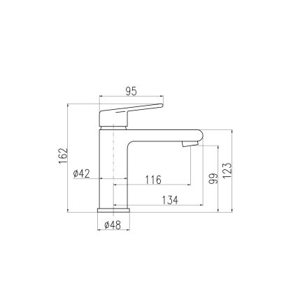 RAV Slezák CO128.0 - Praustuvo maišytuvas COLORADO 16,2 cm blizgus chromas