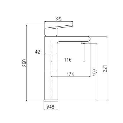 RAV Slezák CO130.0 - Praustuvo maišytuvas COLORADO 26 cm blizgus chromas