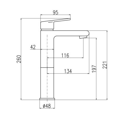 RAV Slezák CO130.0Z - praustuvo maišytuvas COLORADO, 26 cm, blizgus auksinis