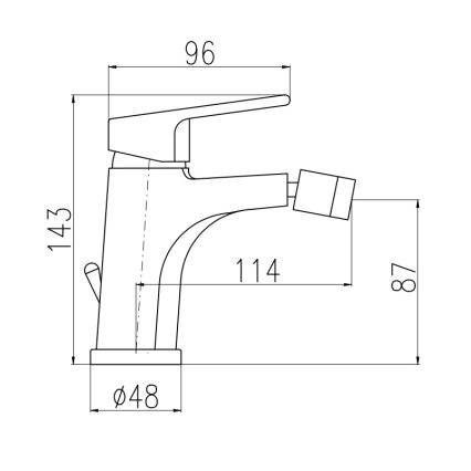 RAV Slezák CO145.0 - Bidė maišytuvas + išleidimo vožtuvas COLORADO 14,3 cm blizgus chromas