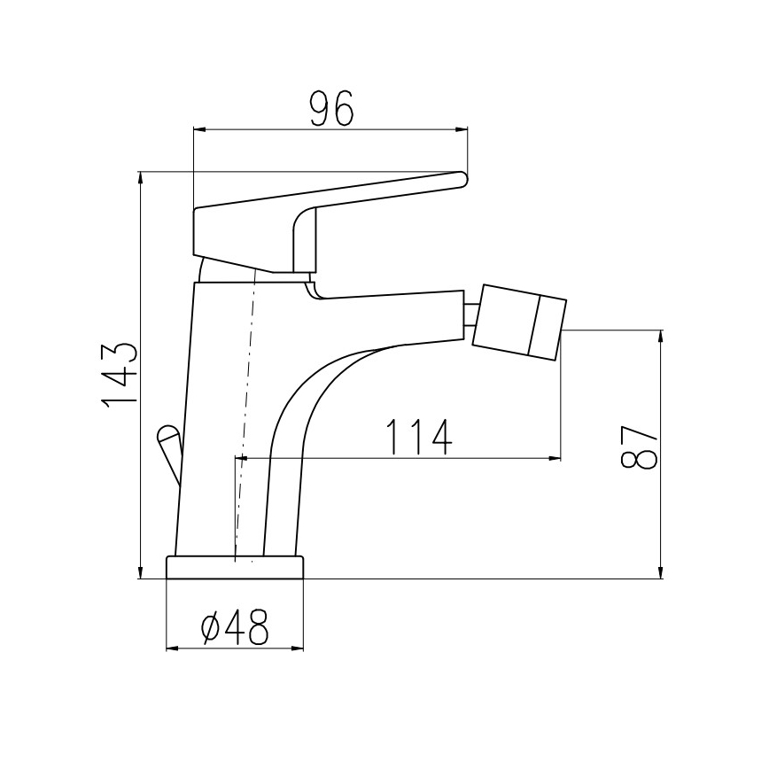 RAV Slezák CO145.0 - Bidė maišytuvas + išleidimo vožtuvas COLORADO 14,3 cm blizgus chromas