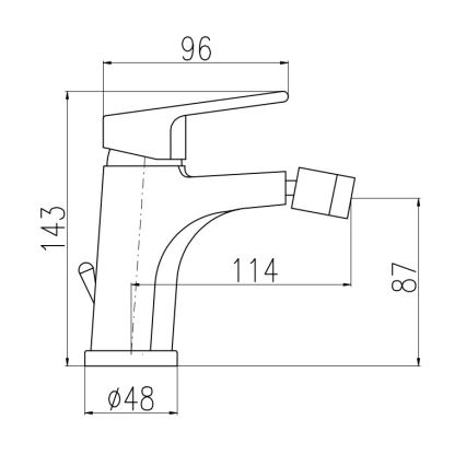 RAV Slezák CO145.0KZ - maišytuvas bidetui + nutekėjimo vožtuvas COLORADO 14,3 cm blizgia auksine spalva