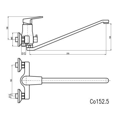 RAV Slezák CO152.5 - vonios maišytuvas COLORADO, blizgus chromas