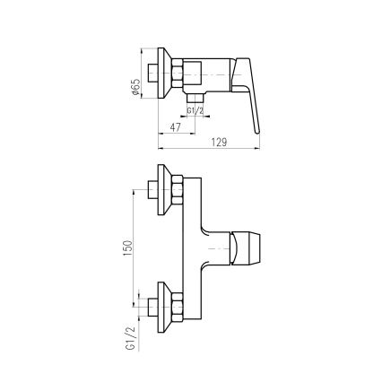 RAV Slezák CO181.5 - dušo maišytuvas COLORADO, blizgus chromas