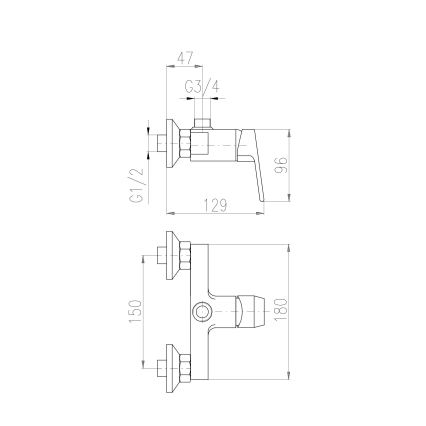 RAV Slezák CO182.5Z - Dušo maišytuvas COLORADO, blizgus aukso spalvos