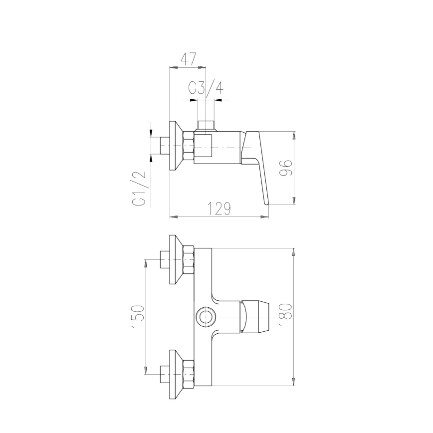 RAV Slezák CO182.5Z - Dušo maišytuvas COLORADO, blizgus aukso spalvos