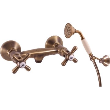 RAV Slezák MK180.5/2SM - Dušo komplektas su maišytuvu MORAVA RETRO, sendintas žalvaris