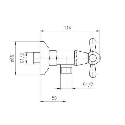 RAV Slezák MK180.5/2SM - Dušo komplektas su maišytuvu MORAVA RETRO, sendintas žalvaris