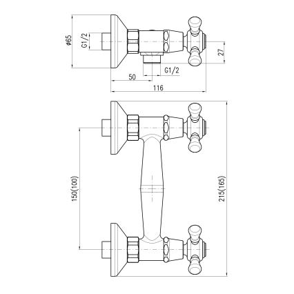 RAV Slezák MK180.5 - dušo komplektas su MORAVA maišytuvu, matinė juoda