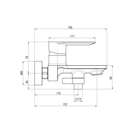 RAV Slezák NL154.5BMAT - Vonios maišytuvas NIL matinė balta