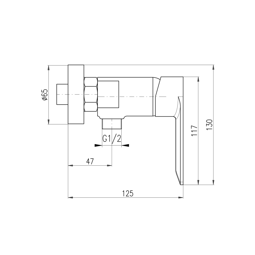 RAV Slezák NL181.5CMAT - Dušo maišytuvas NIL, matinė juoda apdaila