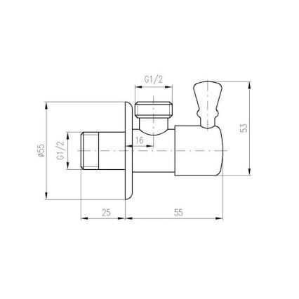 RAV Slezák RV0112 - Kampinis ventilis RETRO blizgus chromas