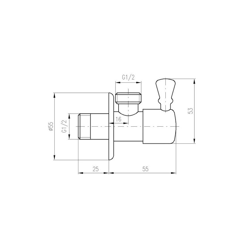 RAV Slezák RV0112 - Kampinis ventilis RETRO blizgus chromas