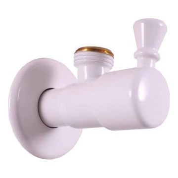 RAV Slezák RV0112B - kampinis RETRO vožtuvas, blizgus baltas