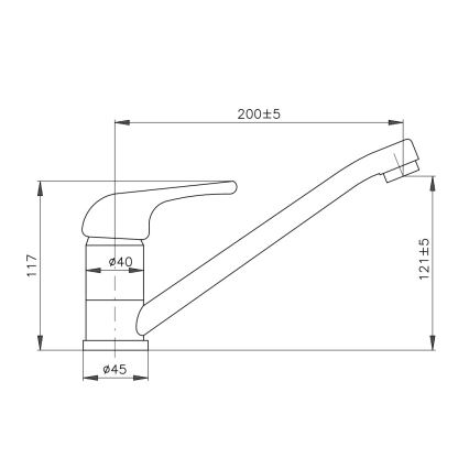 RAV Slezák SA005.0 - Kriauklės maišytuvas SAZAVA, 11,7 cm, blizgus chromas