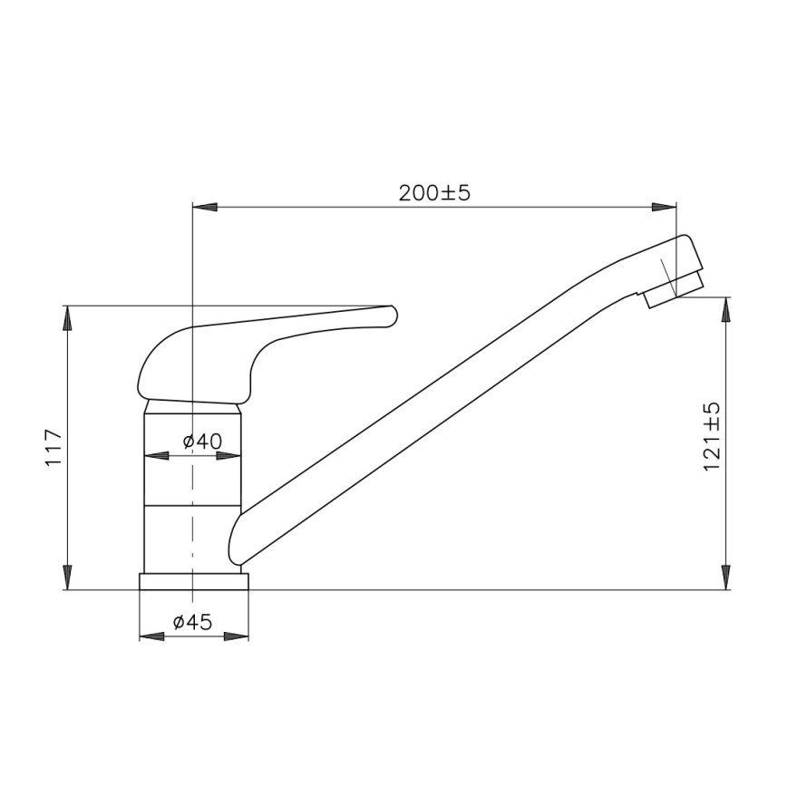 RAV Slezák SA005.0 - Kriauklės maišytuvas SAZAVA, 11,7 cm, blizgus chromas
