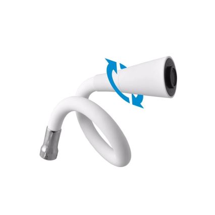 RAV Slezák SA006.0/13CB - Kriauklės maišytuvas su lanksčiu ištraukiamu snapu SAZAVA 35,6 cm baltas/blizgus chromas