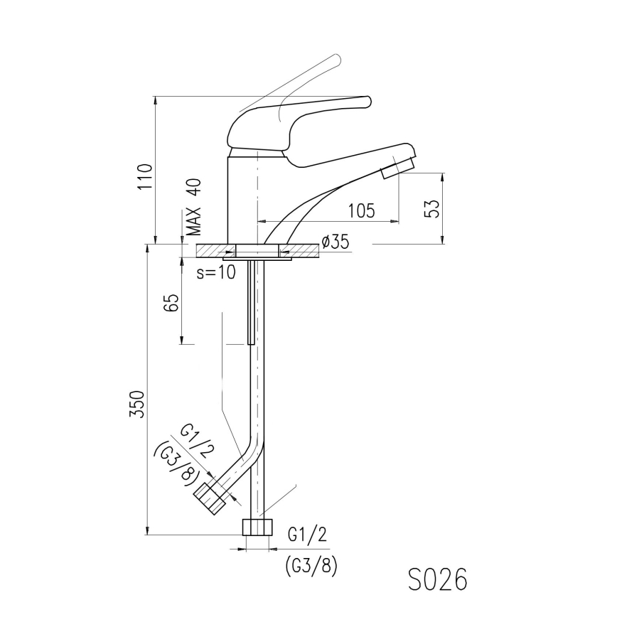 RAV Slezák SA026.0 - Praustuvo maišytuvas SAZAVA 11,5 cm blizgus chromas