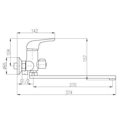 RAV Slezák SA053.5 - vonios maišytuvas SAZAVA blizgus chromas