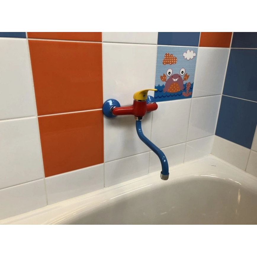 RAV Slezák SAJ001.5/21 - Praustuvo maišytuvas JUNIOR raudonas/mėlynas/geltonas