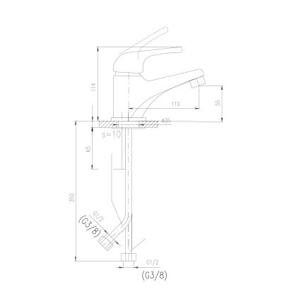 RAV Slezák SAJ026.0 - Praustuvo maišytuvas JUNIOR 11,4 cm raudona/geltona