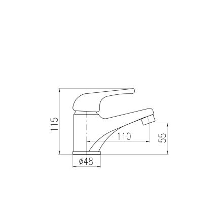 RAV Slezák SAJ091.0 - Praustuvo maišytuvas JUNIOR 11 cm raudonas/geltonas