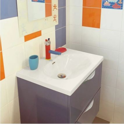 RAV Slezák SE326.0 - Praustuvo maišytuvas JUNIOR 18,2 cm raudonas/mėlynas