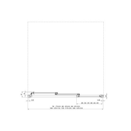 Ravak 00V701R211 - Trijų dalių dušo durys SUPERNOVA 90x198 cm baltos