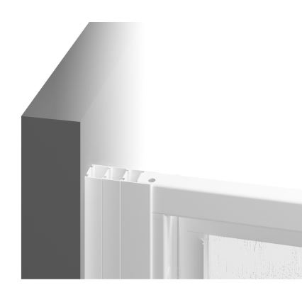 Ravak 940701R211 - Stacionari dušo sienelė SUPERNOVA 90x198 cm balta