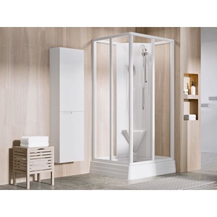 Ravak A007701120 - Kvadratinis dušo padėklas ANGELA 90x90 cm baltas