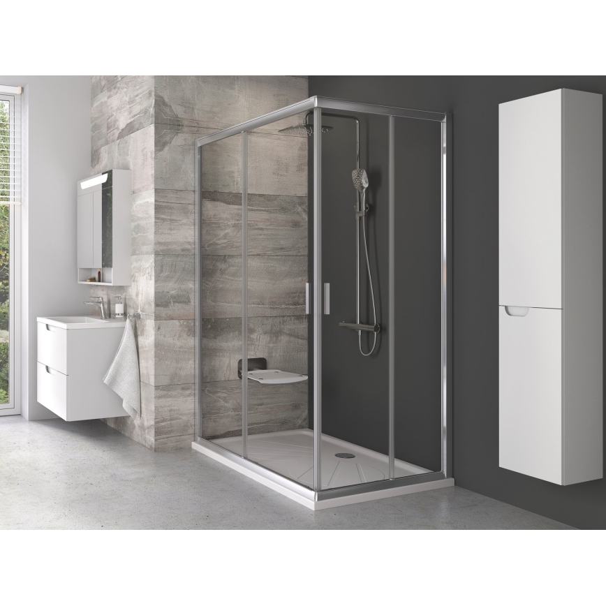 Ravak B8F0000060 - Sulankstoma dušo sėdynė OVO juoda