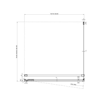 Ravak - dušo kabina COOL 80x80 cm juoda
