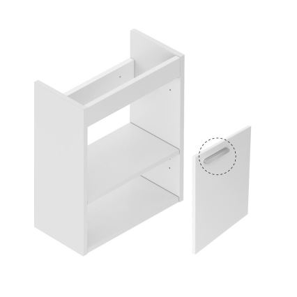 Ravak X000000538 - Vonios spintelė po praustuvu CHROME 40x50 cm balta